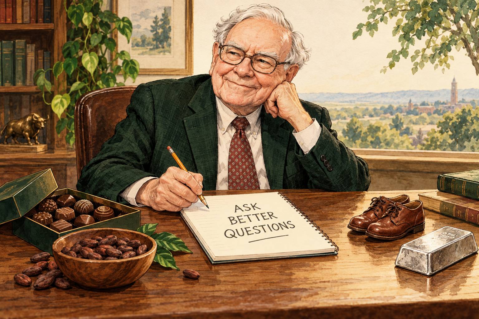 Warren Buffett with cocoa, chocolates, shoes and silver: asking better investment questions.